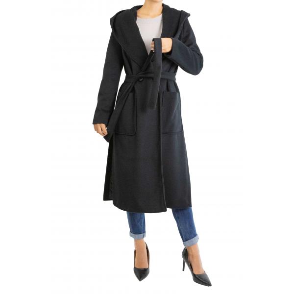 Cappotto con cintura e cappuccio Please